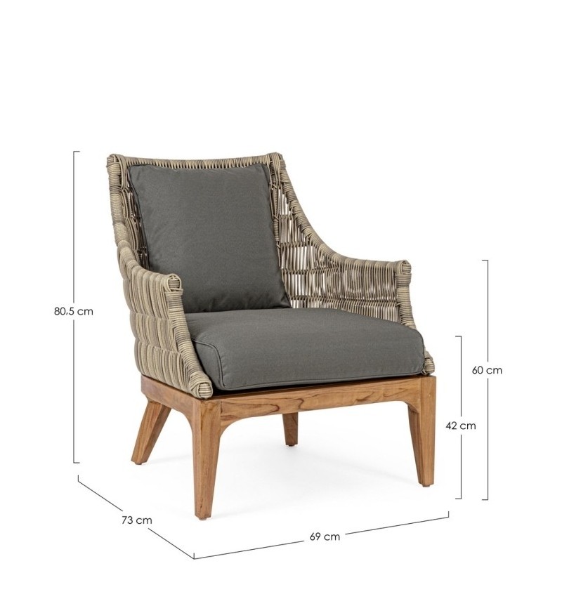 Sillón KEILANI outdoor BIZZOTTO | BHOME by Arredi Barbàra