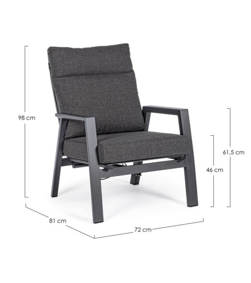 Reclining armchair KLEDI outdoor BIZZOTTO | BHOME by Arredi Barbàra