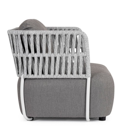 La poltrona PALMER appartiene alla collezione Bizzotto Homemotion ed è realizzata con struttura in alluminio verniciato a polver