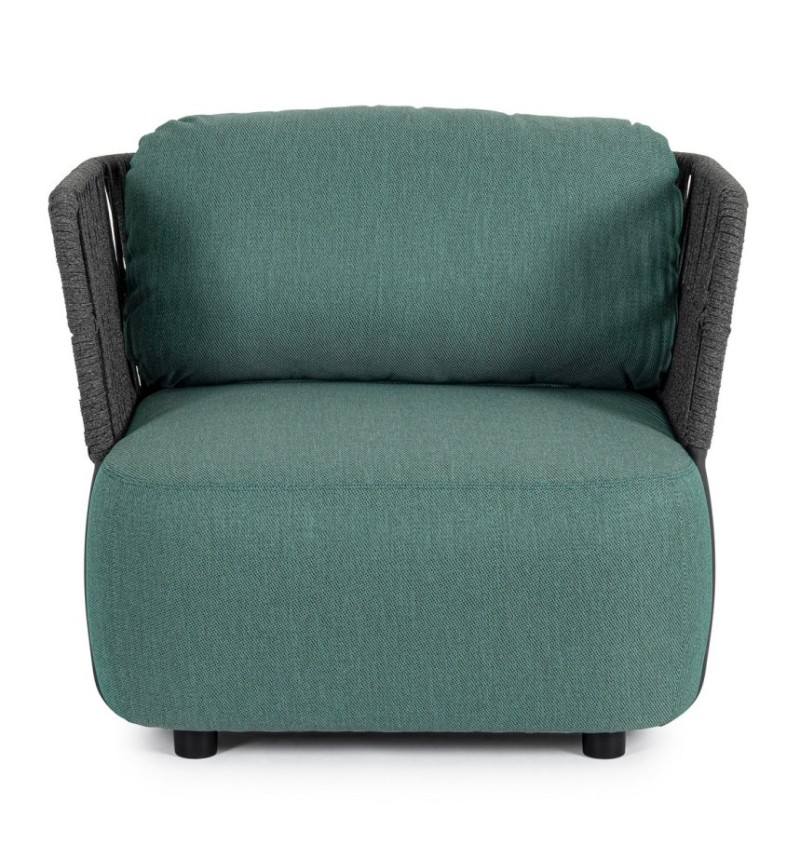 La poltrona PALMER appartiene alla collezione Bizzotto Homemotion ed è realizzata con struttura in alluminio verniciato a polver