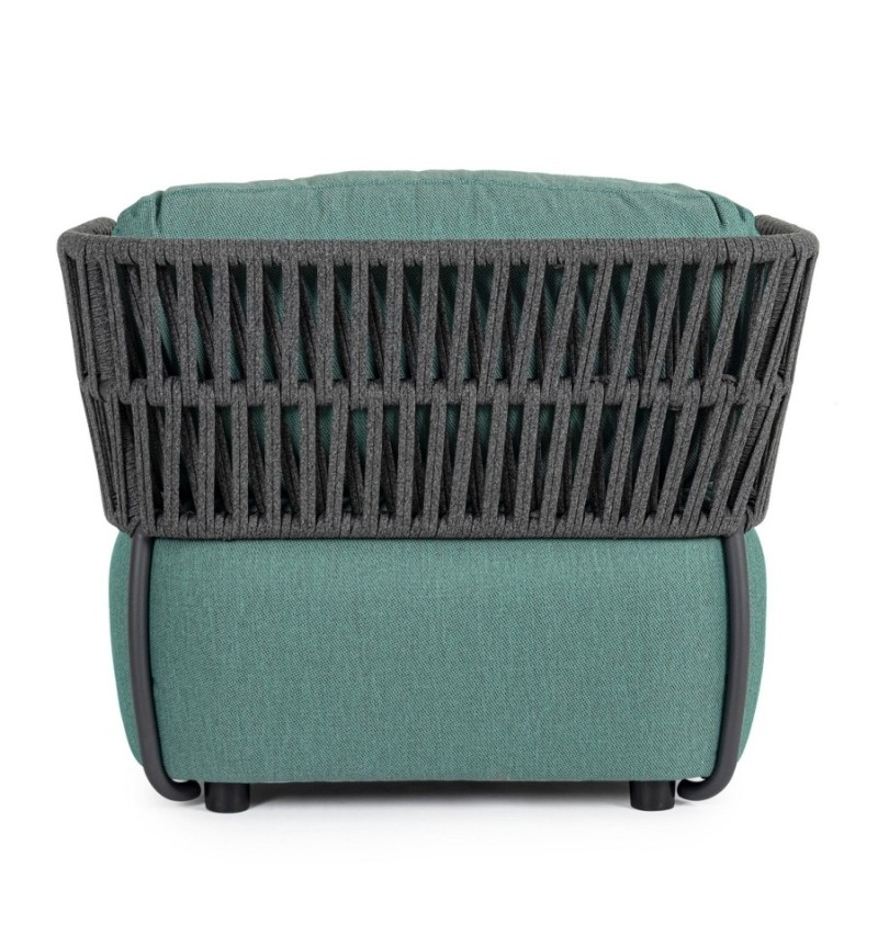 La poltrona PALMER appartiene alla collezione Bizzotto Homemotion ed è realizzata con struttura in alluminio verniciato a polver