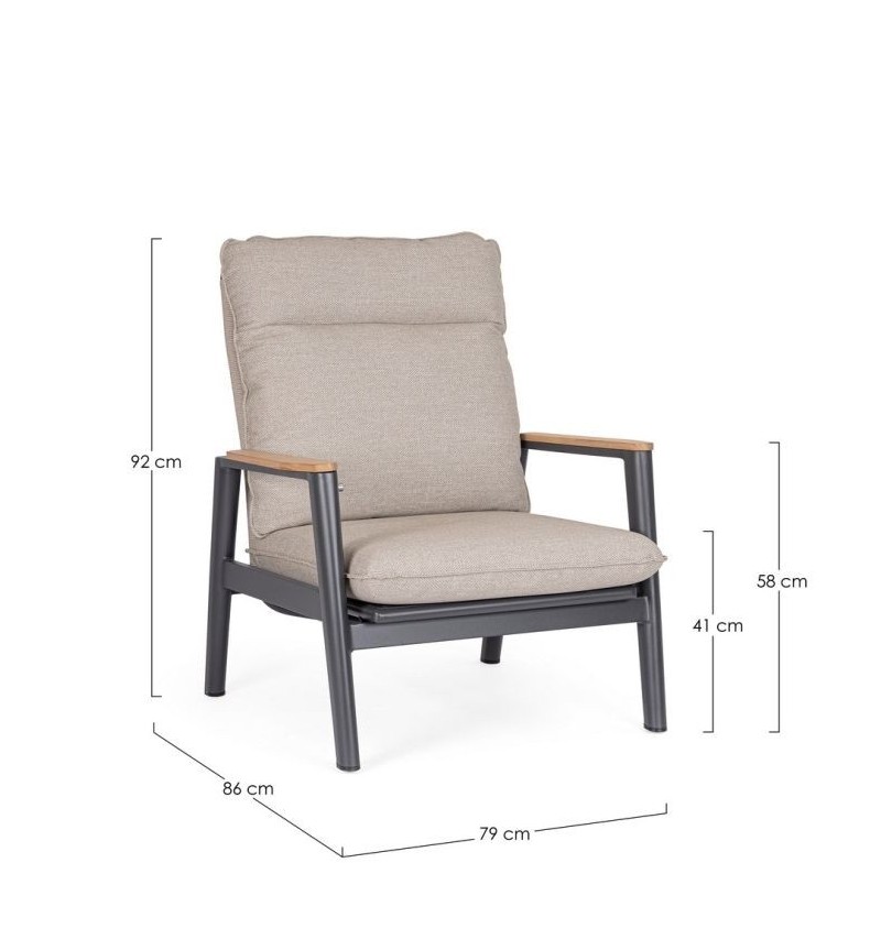 Reclining armchair MIGUEL outdoor BIZZOTTO | BHOME by Arredi Barbàra