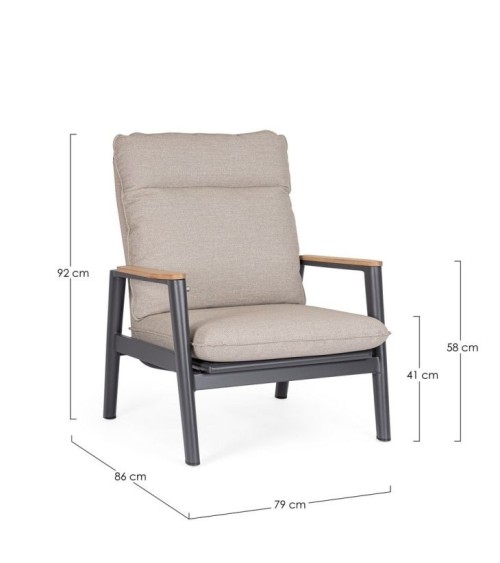 Reclining armchair MIGUEL outdoor BIZZOTTO | BHOME by Arredi Barbàra