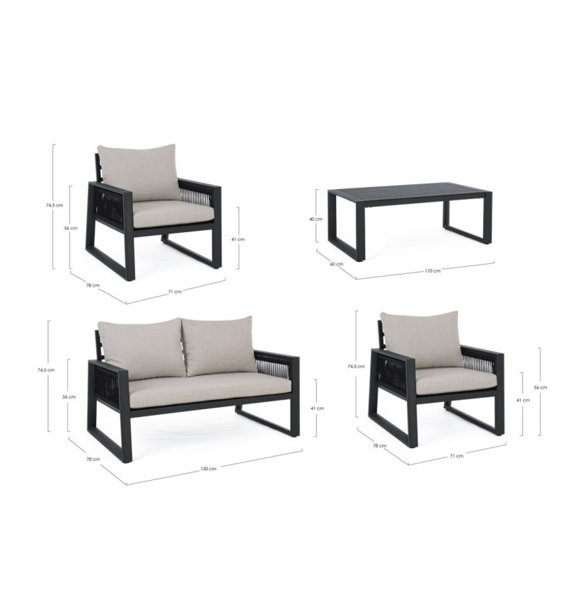 Outdoor lounge CAPTIVA BIZZOTTO | BHOME by Arredi Barbàra