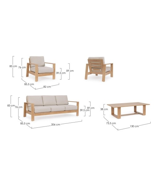 Lounge set BALTIC outdoor BIZZOTTO | BHOME by Arredi Barbàra