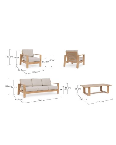 Lounge set BALTIC outdoor BIZZOTTO | BHOME by Arredi Barbàra