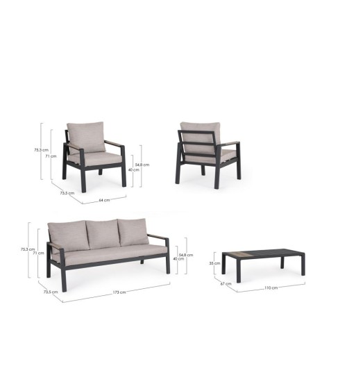 Lounge set ELNA outdoor BIZZOTTO | BHOME by Arredi Barbàra