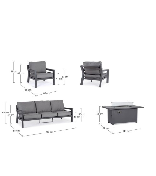 HENDRIX Outdoor Lounge Set BIZZOTTO | BHOME by Arredi Barbàra