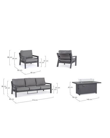 HENDRIX Outdoor Lounge Set BIZZOTTO | BHOME by Arredi Barbàra