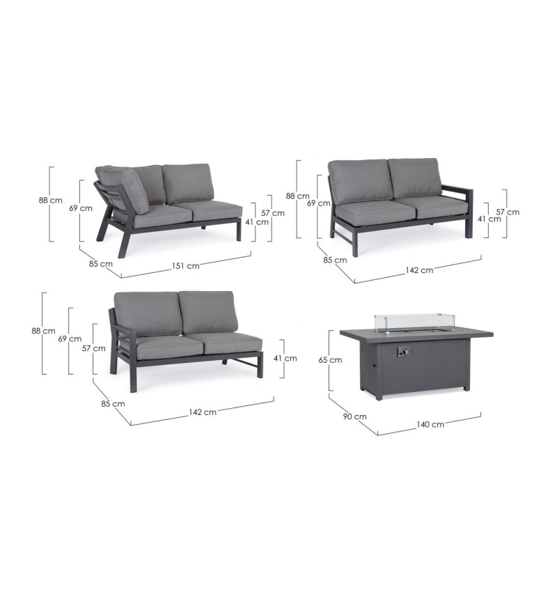 Salotto angolare HENDRIX outdoor BIZZOTTO | BHOME by Arredi Barbàra