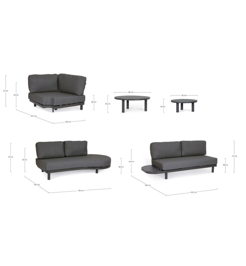 Salotto angolare “HERCULES” outdoor – BIZZOTTO