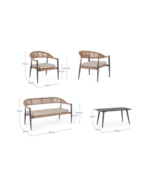 JANDIA Outdoor Lounge Set BIZZOTTO | BHOME by Arredi Barbàra