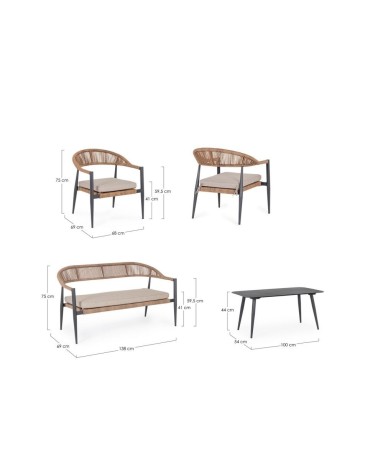 JANDIA Outdoor Lounge Set BIZZOTTO | BHOME by Arredi Barbàra