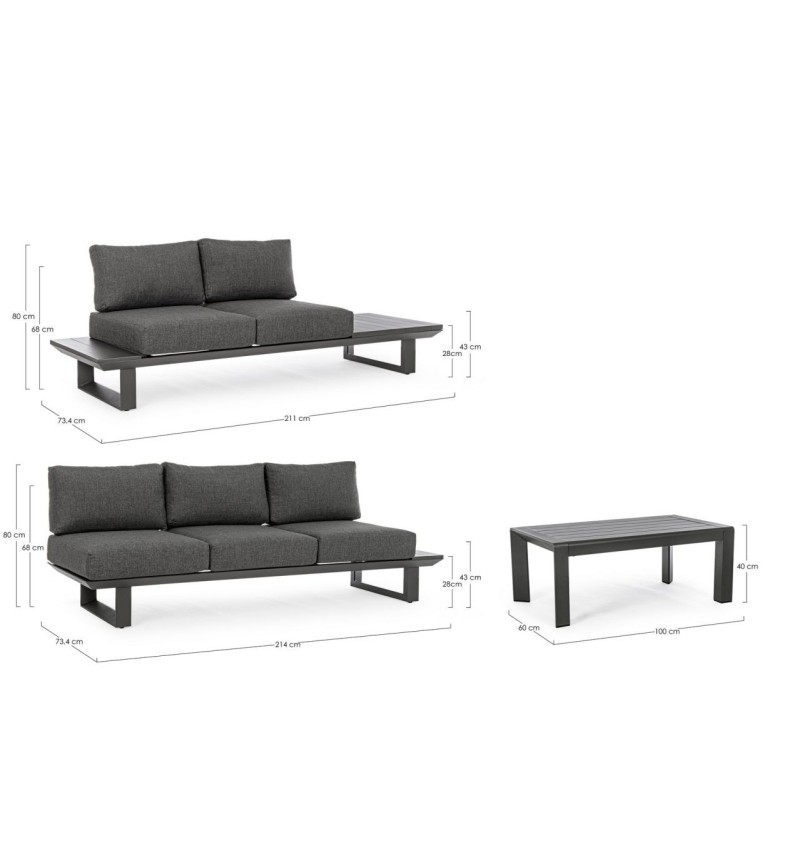 Salotto angolare “KONNOR” outdoor – BIZZOTTO