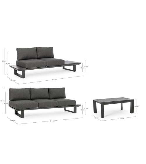 Salotto angolare “KONNOR” outdoor – BIZZOTTO