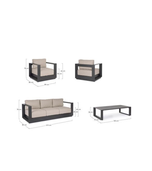 MOSES Outdoor Lounge Set BIZZOTTO | BHOME by Arredi Barbàra