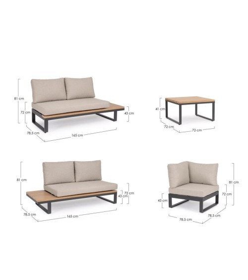 Corner Lounge Set ZELMAR Outdoor BIZZOTTO | BHOME by Arredi Barbàra