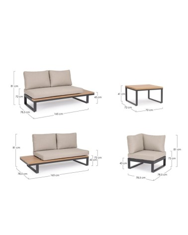 Corner Lounge Set ZELMAR Outdoor BIZZOTTO | BHOME by Arredi Barbàra