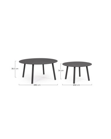 Set of Side Tables AMINTA Ø60 Ø80 outdoor BIZZOTTO | BHOME by Arredi Barbàra
