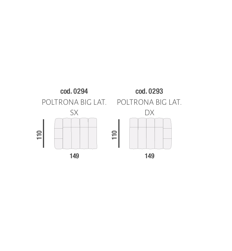 Divano “EROS” 2 posti maxi – EGOITALIANO | Design e modulare