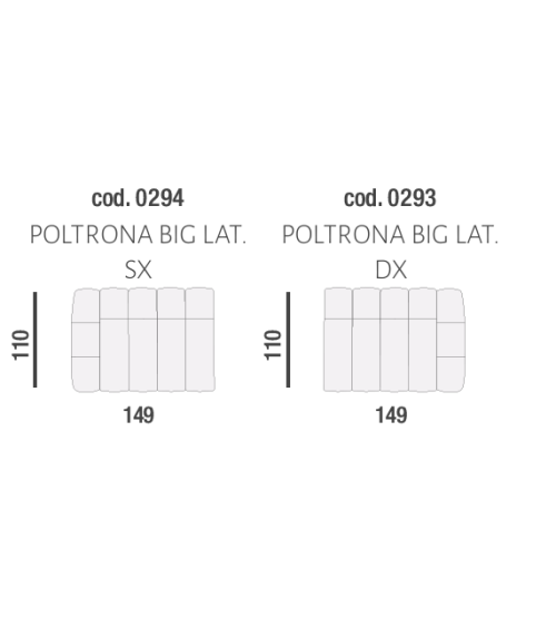 Divano “EROS” 2 posti maxi – EGOITALIANO | Design e modulare