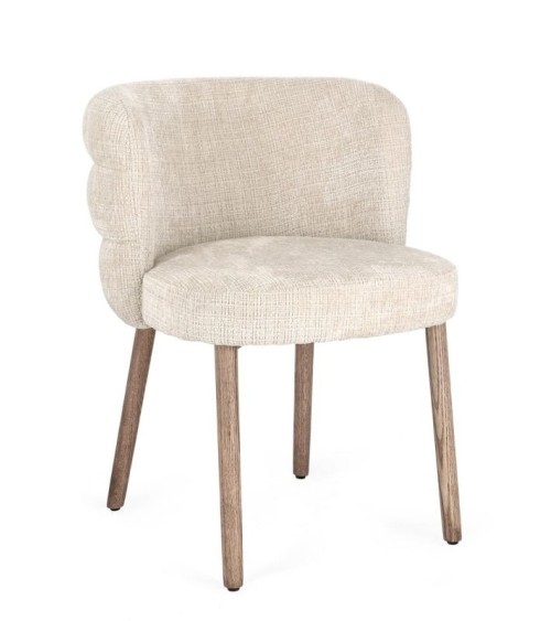 ILMA Upholstered Chair BIZZOTTO with Oak Legs