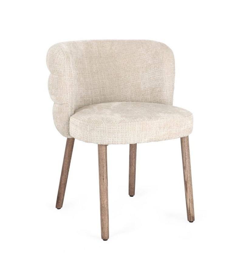 Sedia ILMA BIZZOTTO imbottita con gambe in quercia