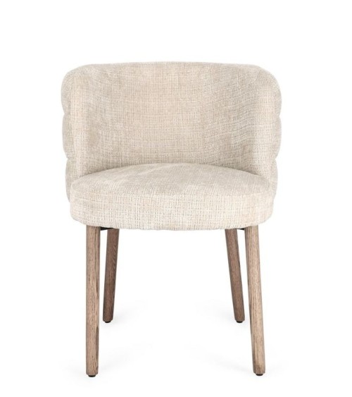 ILMA Upholstered Chair BIZZOTTO with Oak Legs