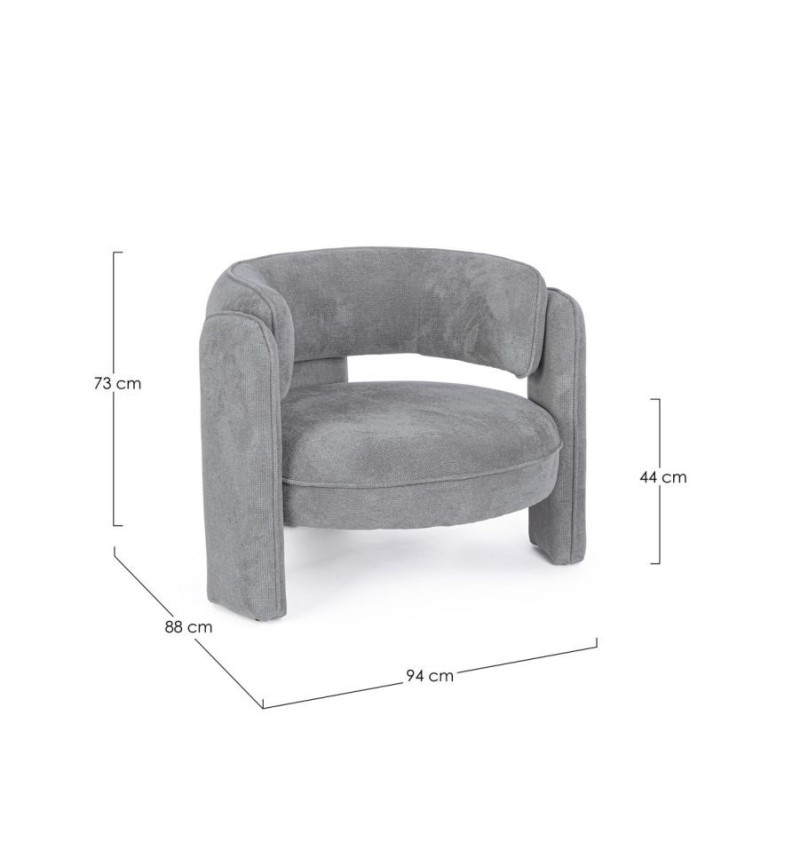 Poltrona AISHA BIZZOTTO in tessuto con braccioli