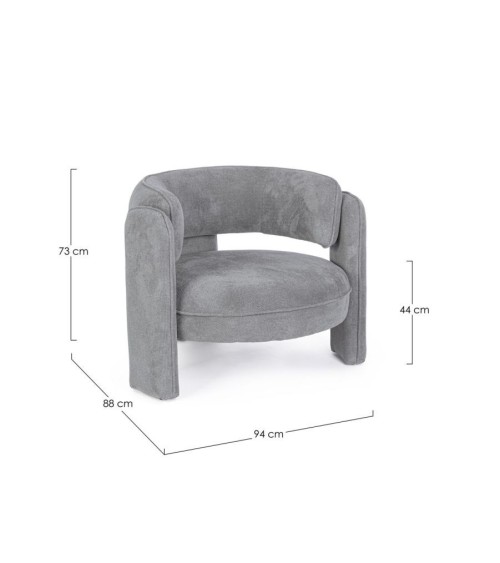 Poltrona AISHA BIZZOTTO in tessuto con braccioli