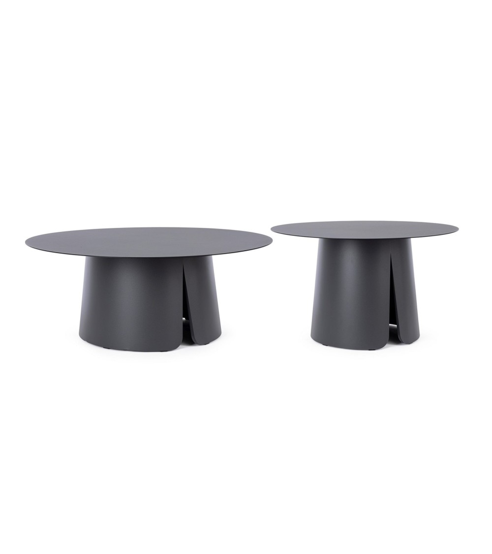BRYAN BIZZOTTO Coffee Table Set D70 D90 in Aluminium