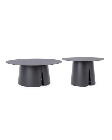 BRYAN BIZZOTTO Coffee Table Set D70 D90 in Aluminium