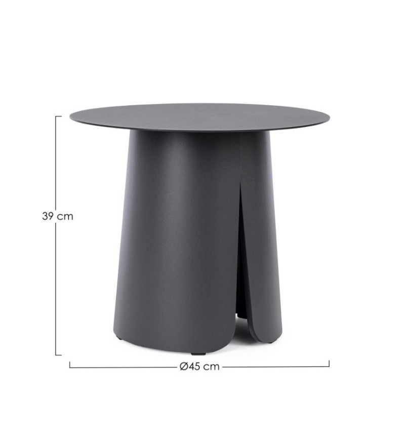 Tavolino BRYAN Ø45 BIZZOTTO in alluminio outdoor