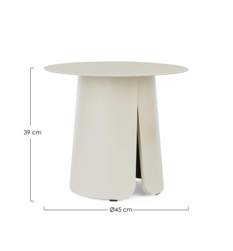 Tavolino BRYAN Ø45 BIZZOTTO in alluminio outdoor