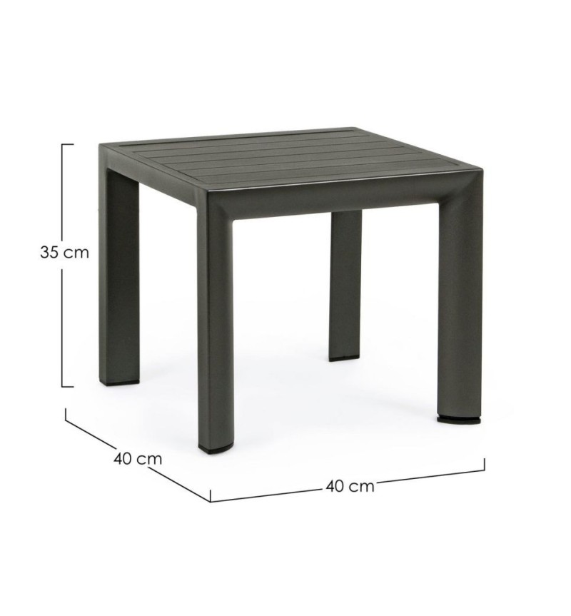 Tavolino CRUISE 40×40 BIZZOTTO in alluminio outdoor