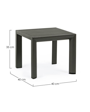CRUISE 40×40 BIZZOTTO Outdoor Coffee Table in Aluminium