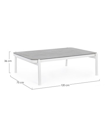 FLORENCIA 120×75 BIZZOTTO Coffee Table in Aluminium