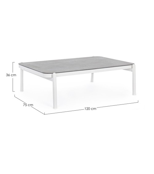 Tavolino FLORENCIA 120×75 BIZZOTTO in alluminio
