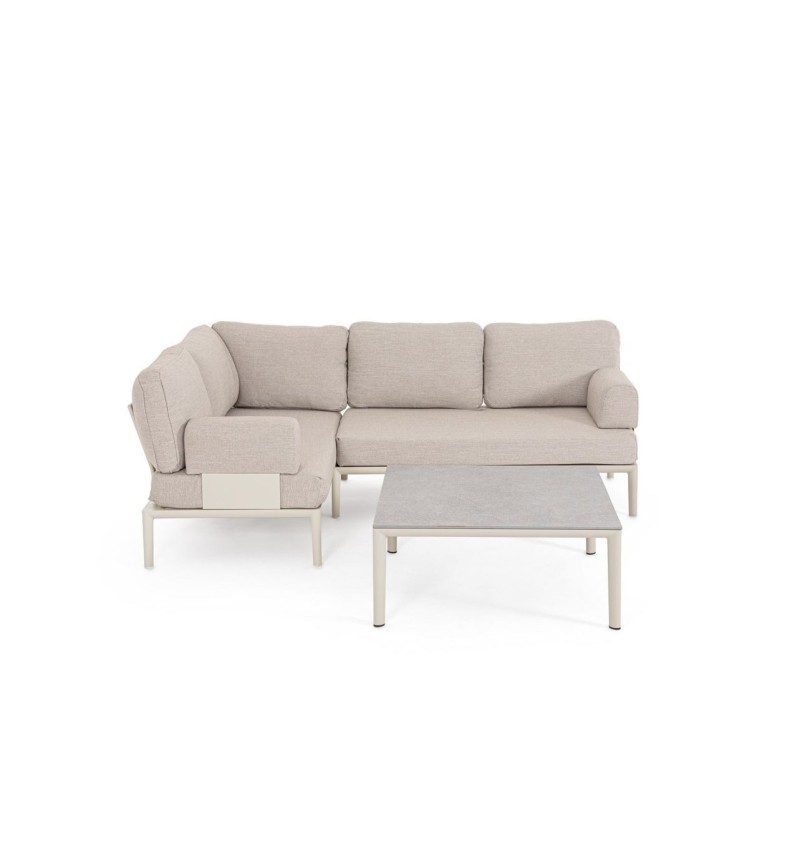 Tavolino GERALD 90×90 BIZZOTTO in pietra sinterizzata