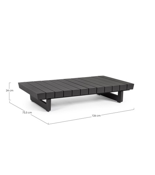 INFINITY 126×73.5 BIZZOTTO Coffee Table in Aluminium