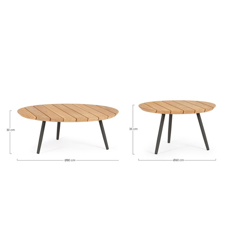 Set tavolini IVISSA Ø60 Ø80 BIZZOTTO | BHOME by Arredi Barbàra