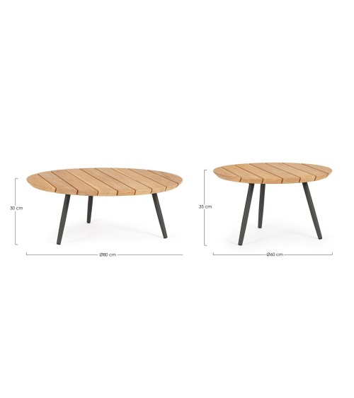 Set tavolini IVISSA Ø60 Ø80 BIZZOTTO | BHOME by Arredi Barbàra