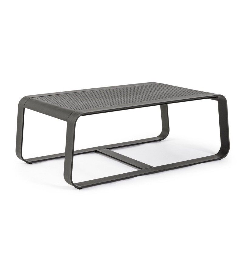 Il tavolino MERRIGAN è realizzato con struttura in alluminio verniciato a polvere (poliestere), materiale leggero e resistente p