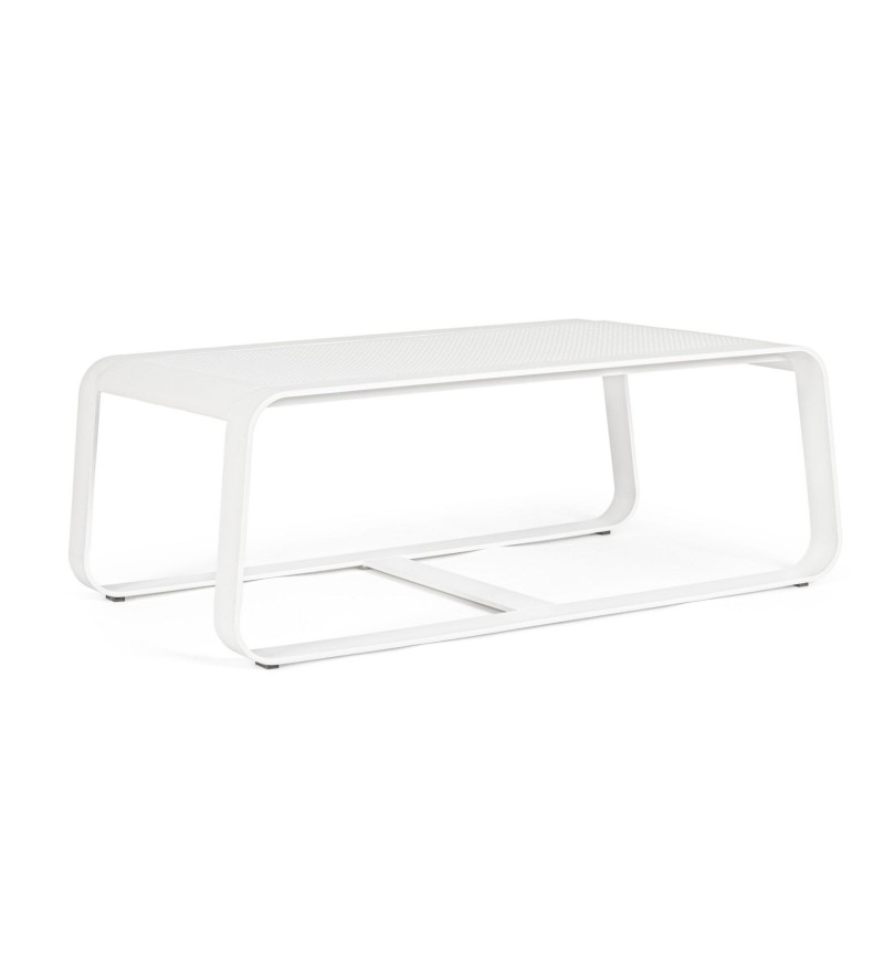 Il tavolino MERRIGAN è realizzato con struttura in alluminio verniciato a polvere (poliestere), materiale leggero e resistente p