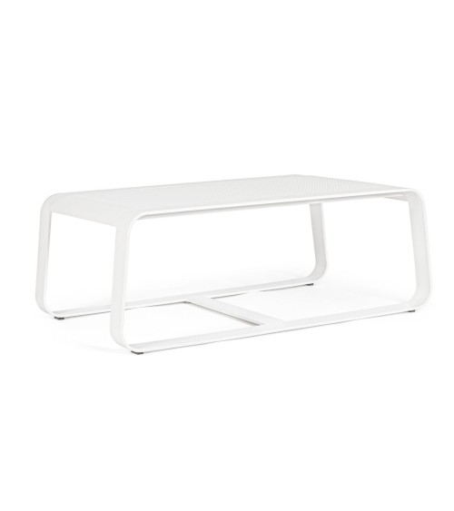 Il tavolino MERRIGAN è realizzato con struttura in alluminio verniciato a polvere (poliestere), materiale leggero e resistente p