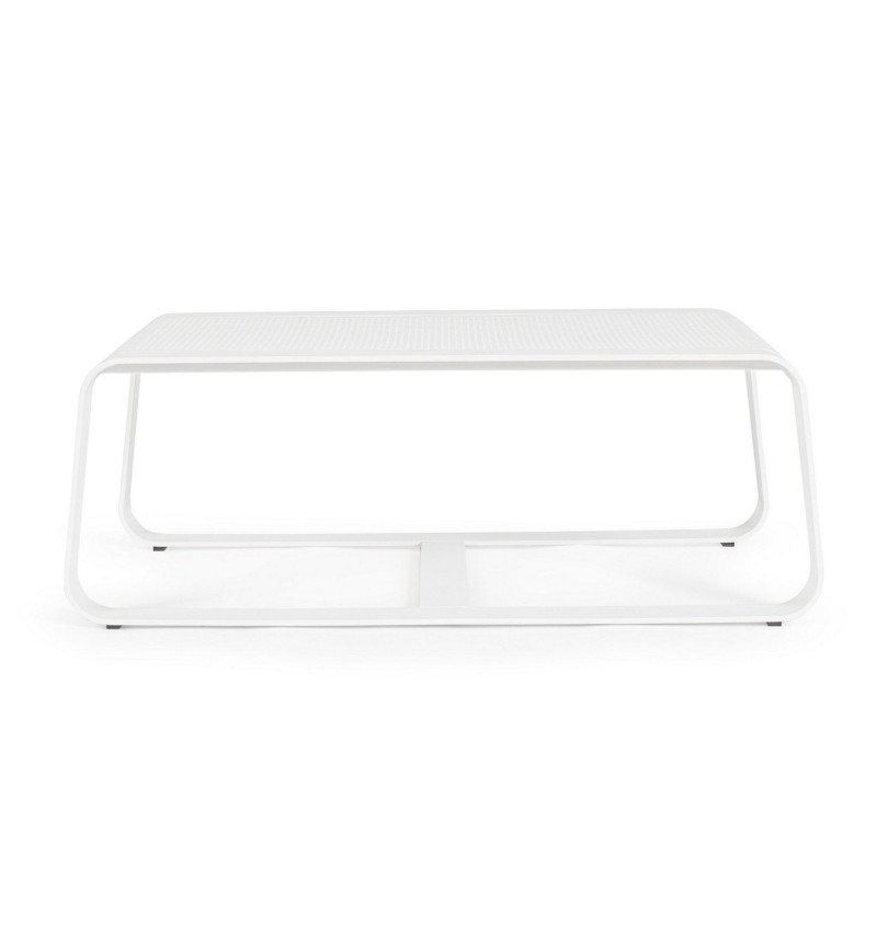 Il tavolino MERRIGAN è realizzato con struttura in alluminio verniciato a polvere (poliestere), materiale leggero e resistente p